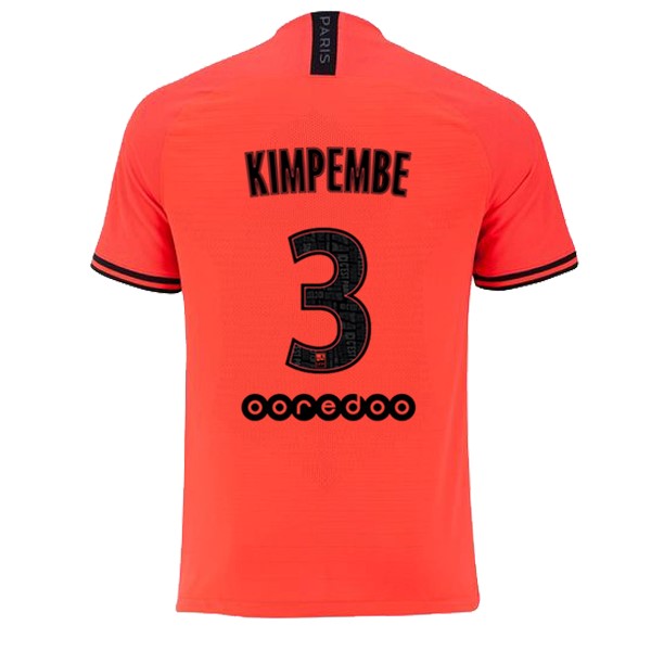 JORDAN Camiseta Paris Saint Germain NO.3 Kimpembe 2ª 2019-2020 Naranja
